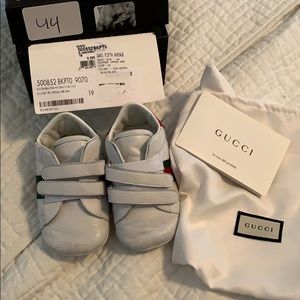 Gucci ace leather baby sneaker size 3 (19)